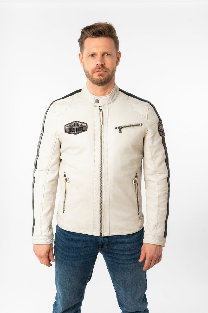 Bikerjacke 1201-0791 offwhite