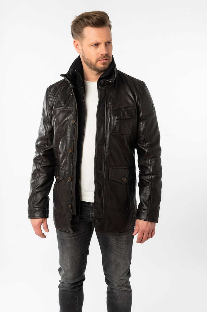 Lederjacke 1201-0792 dark brown