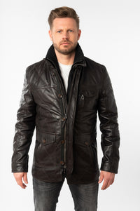 Lederjacke 1201-0792 dark brown