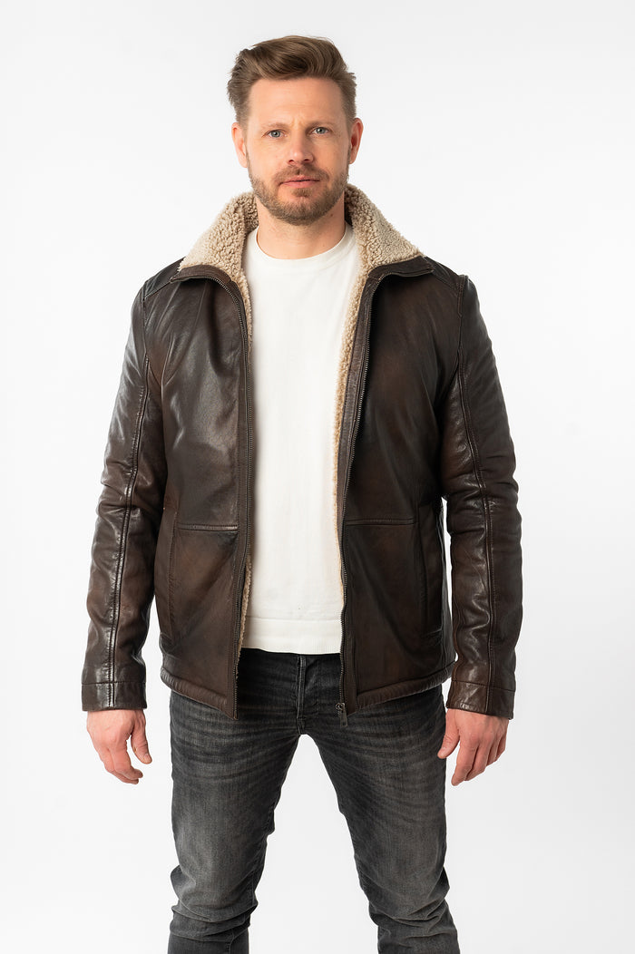 Lederjacke 1201-0796 antique brown