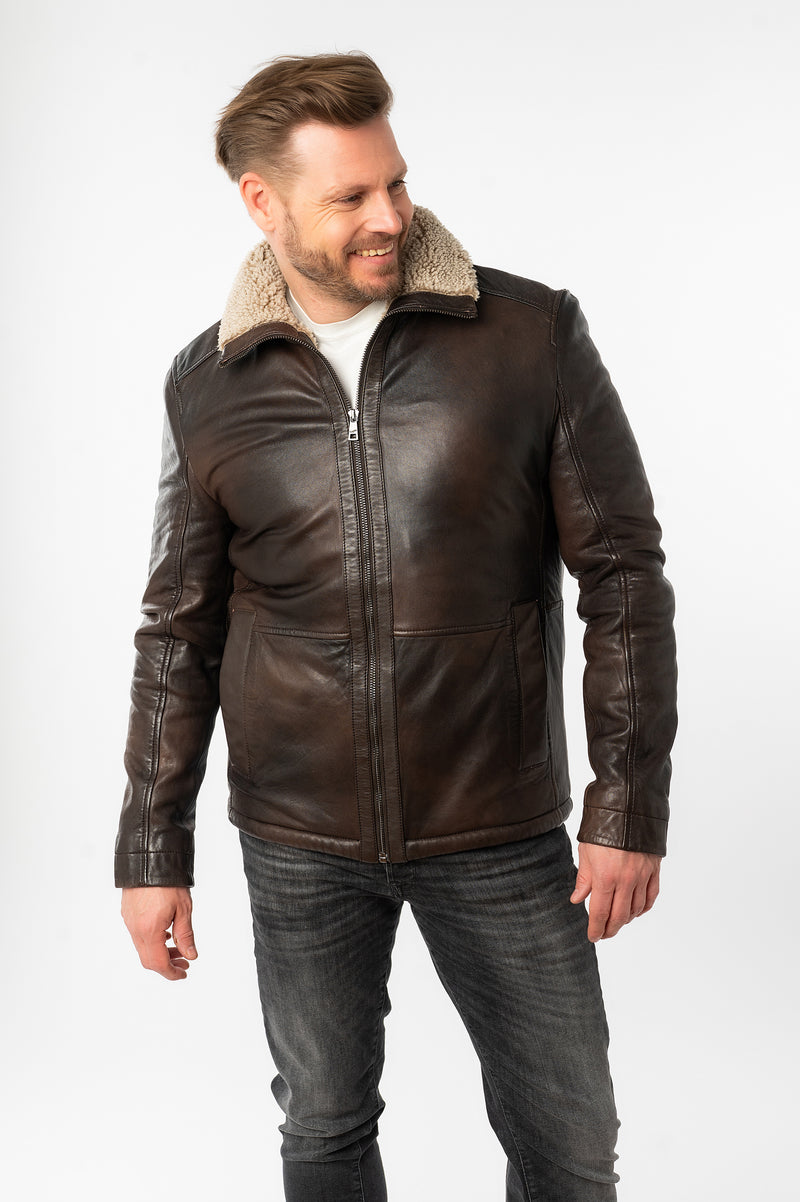 Lederjacke 1201-0796 antique brown