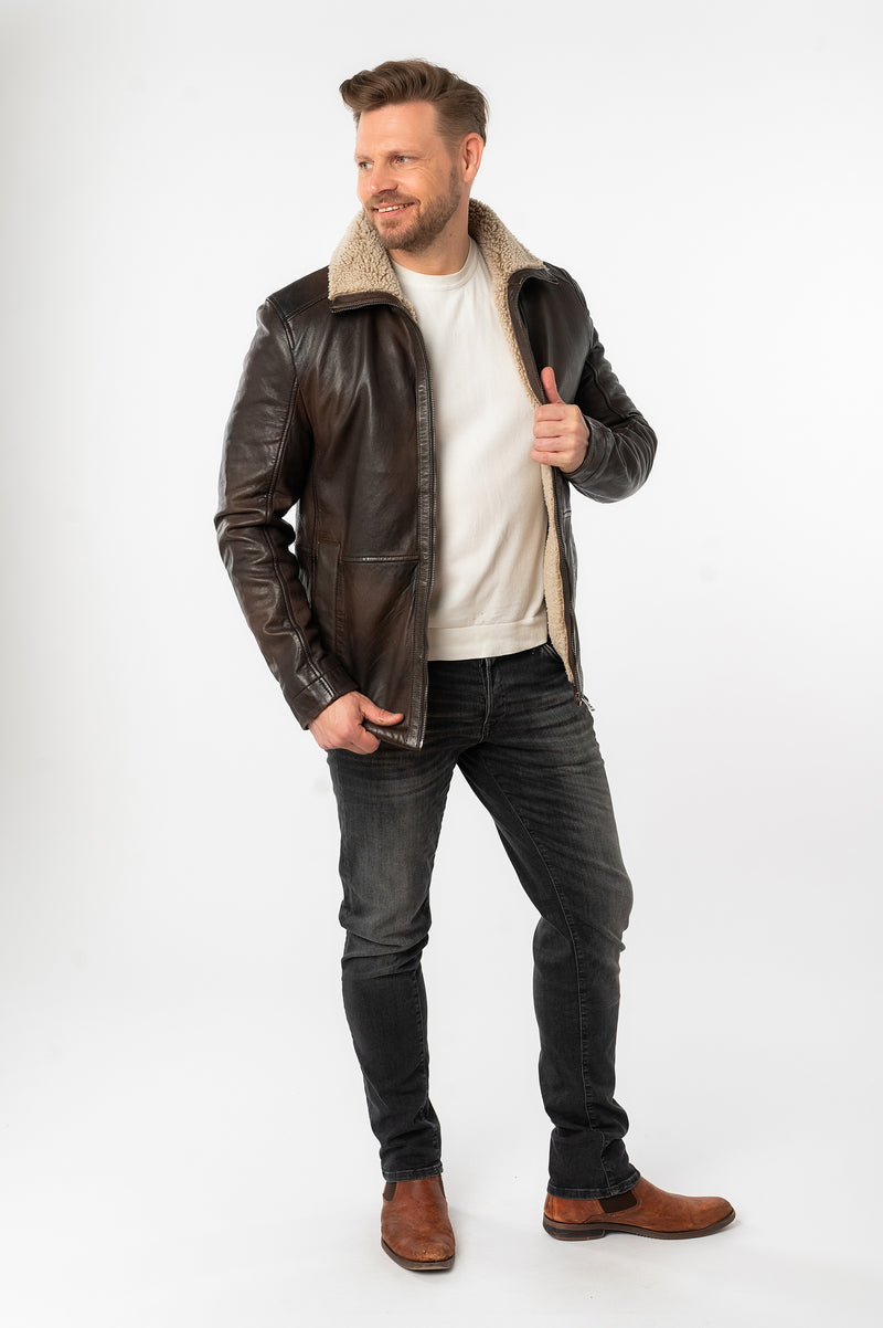 Lederjacke 1201-0796 antique brown