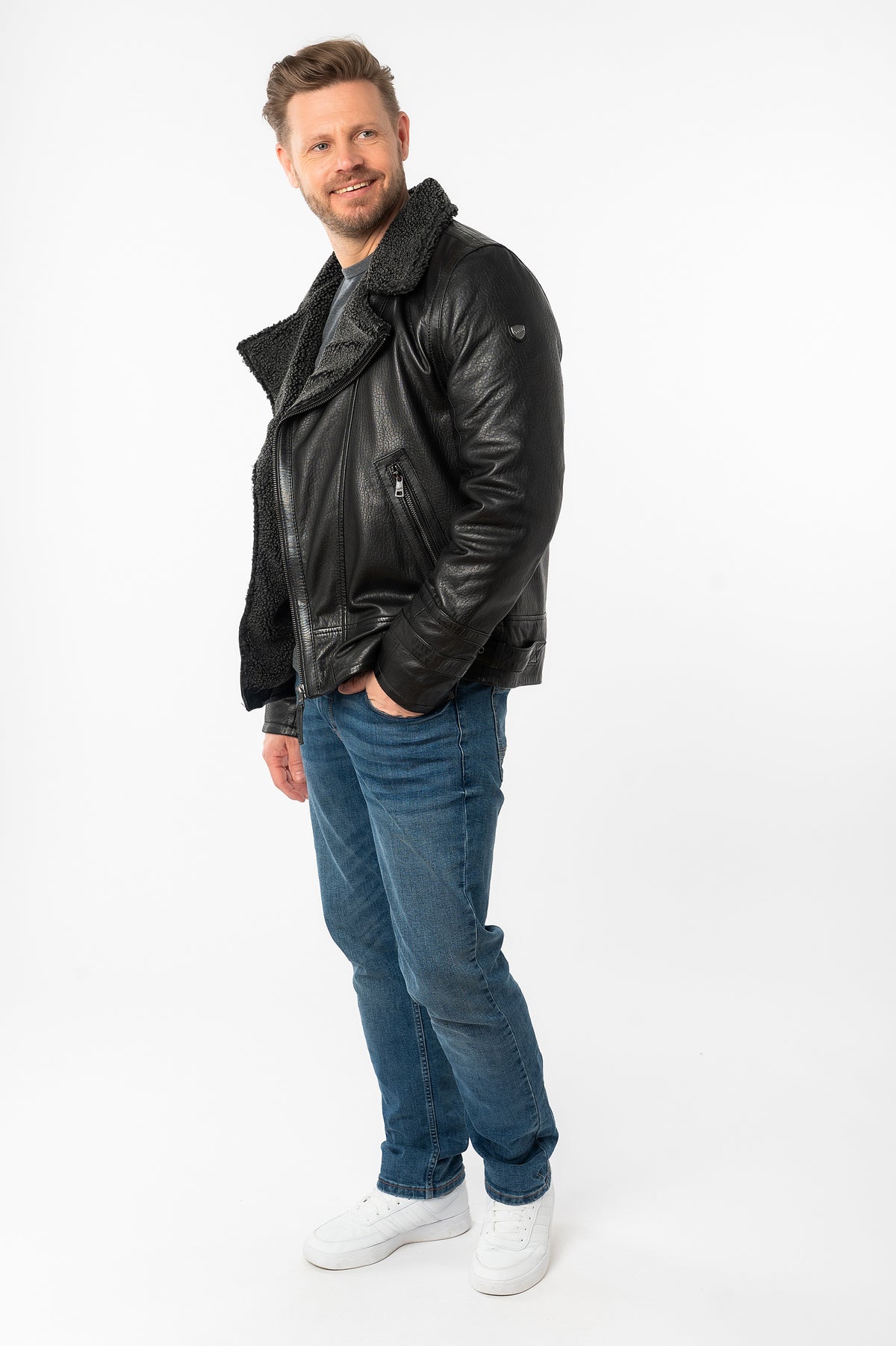 Lederjacke 1201-0797 black 