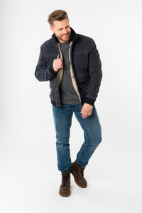 Lederjacke 1201-0808 navy