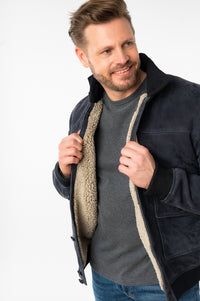 Lederjacke 1201-0808 navy