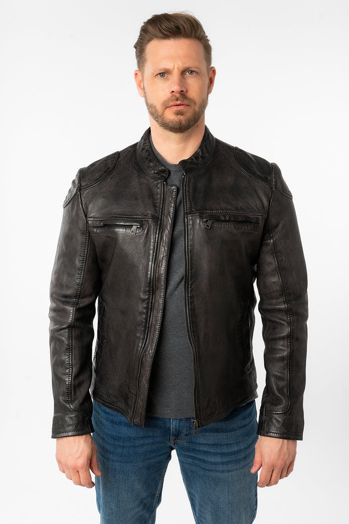 Lederjacke 1201-0811 dark anthracite