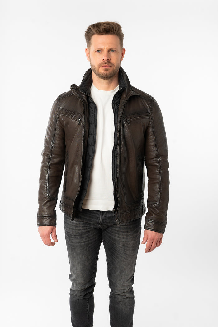 Lederjacke 1201-0826 mocca