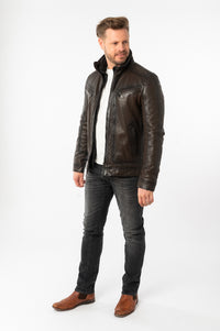 Lederjacke 1201-0826 mocca