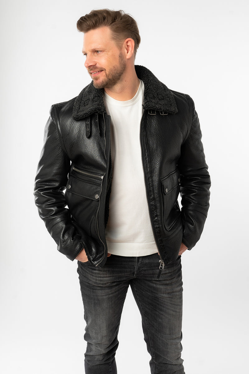 Lederjacke 1201-0854 black