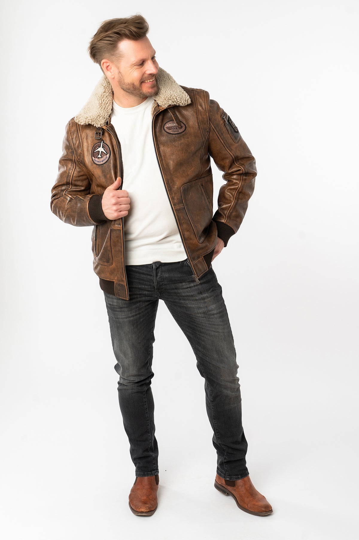 Lederjacke 1201-0859 brown 