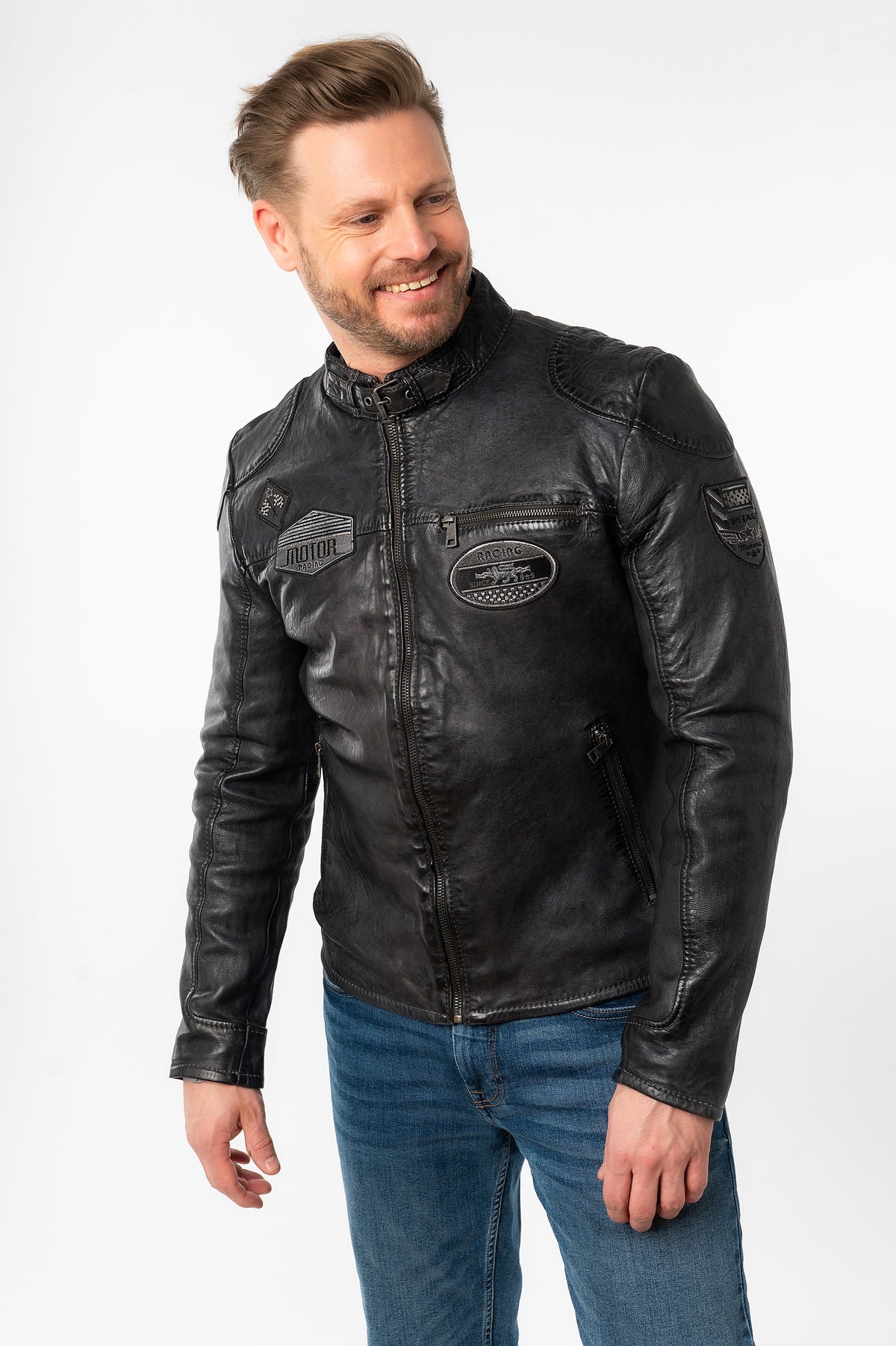 Bikerjacke 1201-0860 dark anthracite