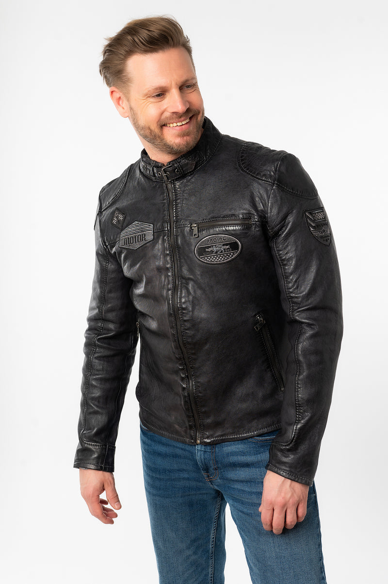Bikerjacke 1201-0860 dark anthracite