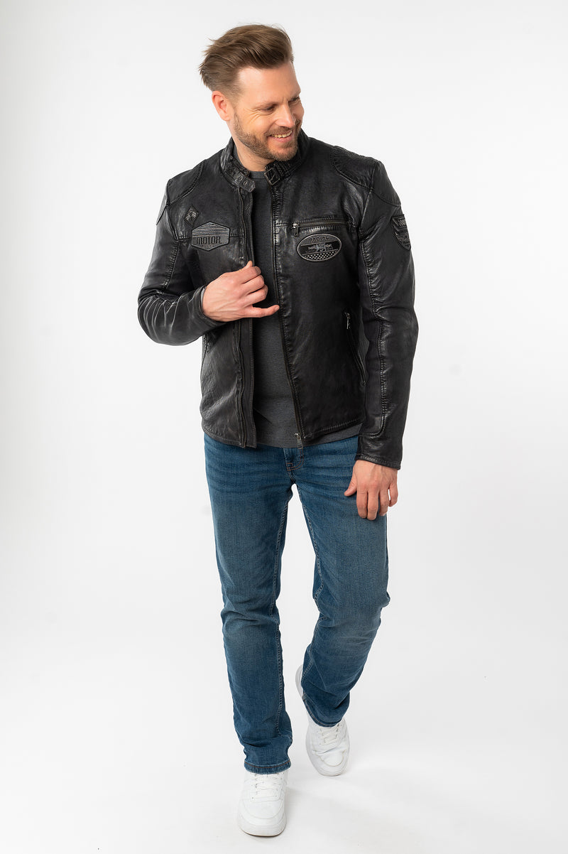 Bikerjacke 1201-0860 dark anthracite