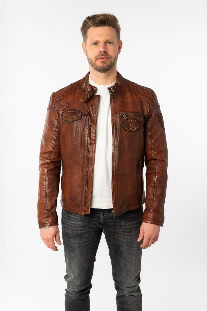 Bikerjacke 1201-0860 whiskey