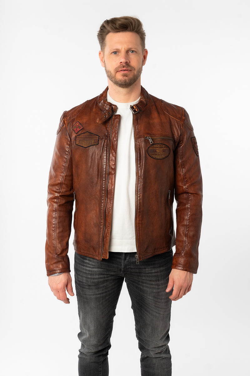 Bikerjacke 1201-0860 whiskey