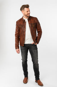 Bikerjacke 1201-0860 whiskey
