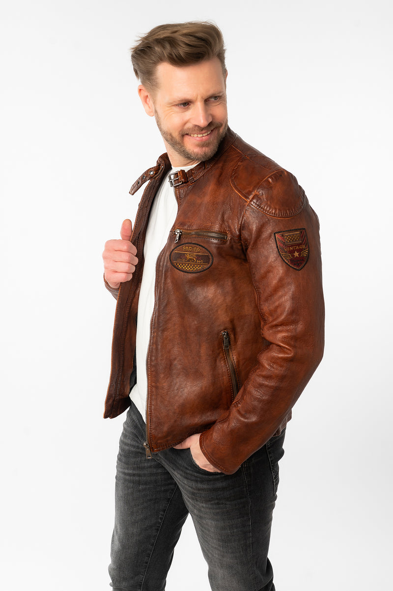 Bikerjacke 1201-0860 whiskey