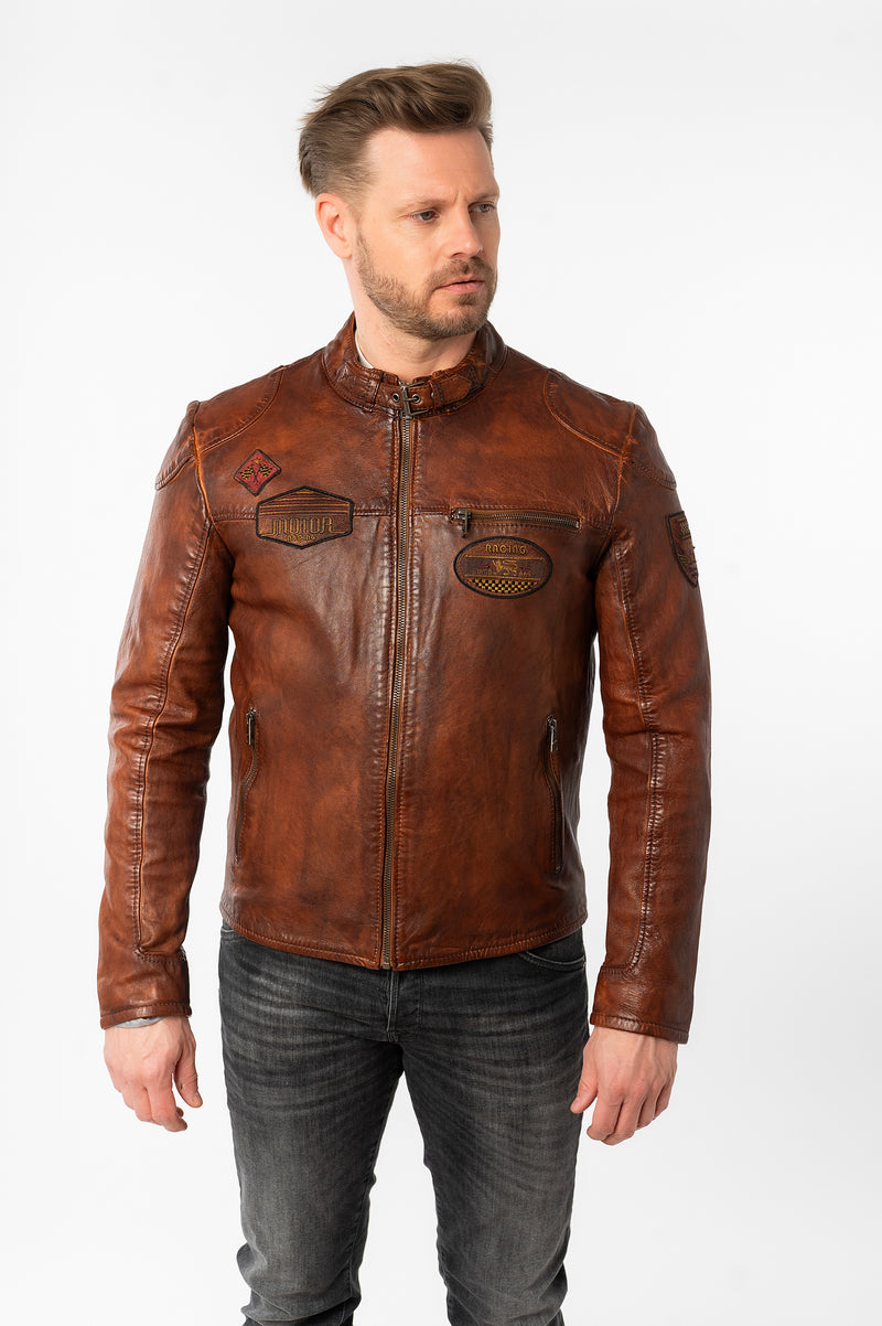 Bikerjacke 1201-0860 whiskey
