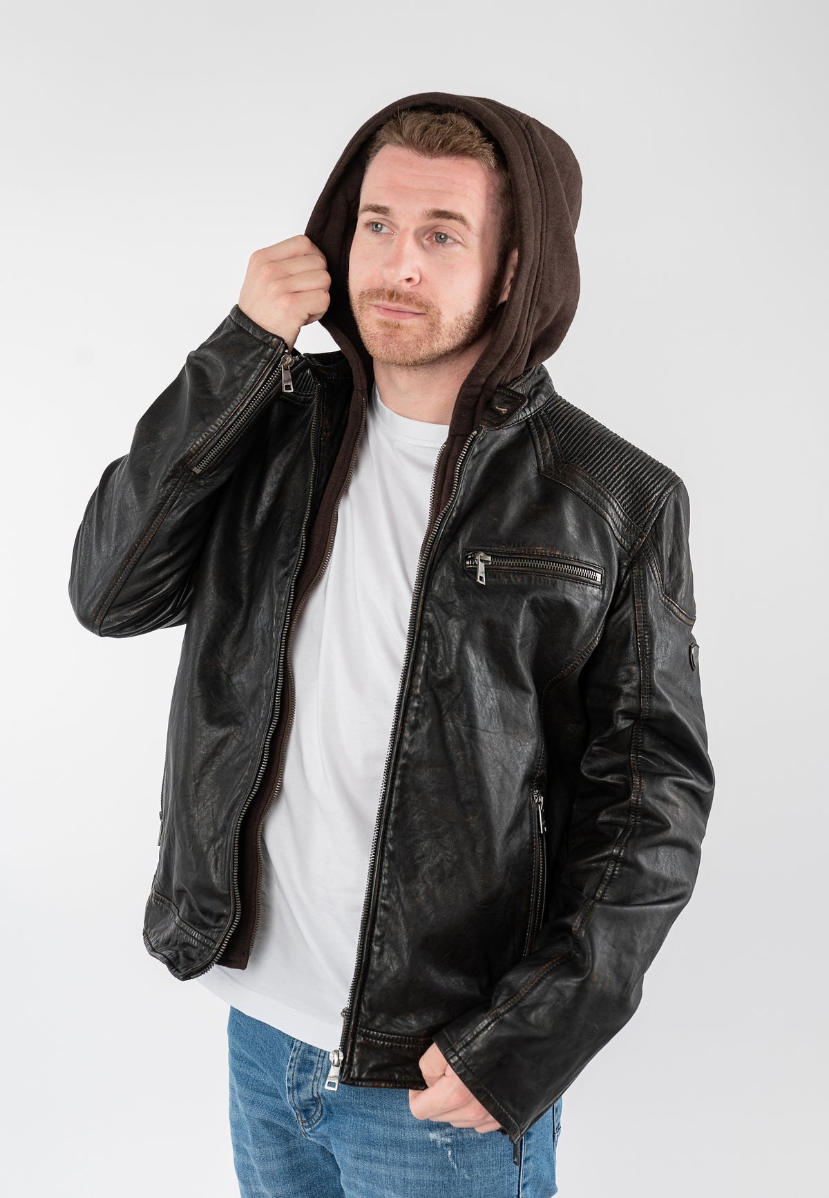 Bikerjacke 1201-0927 vintage black