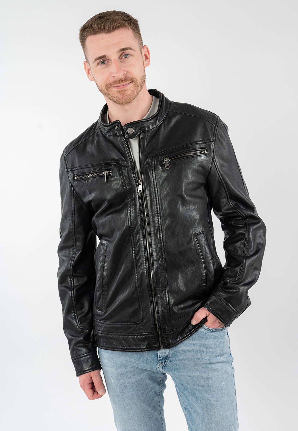 Lederjacke 1201-0928 black