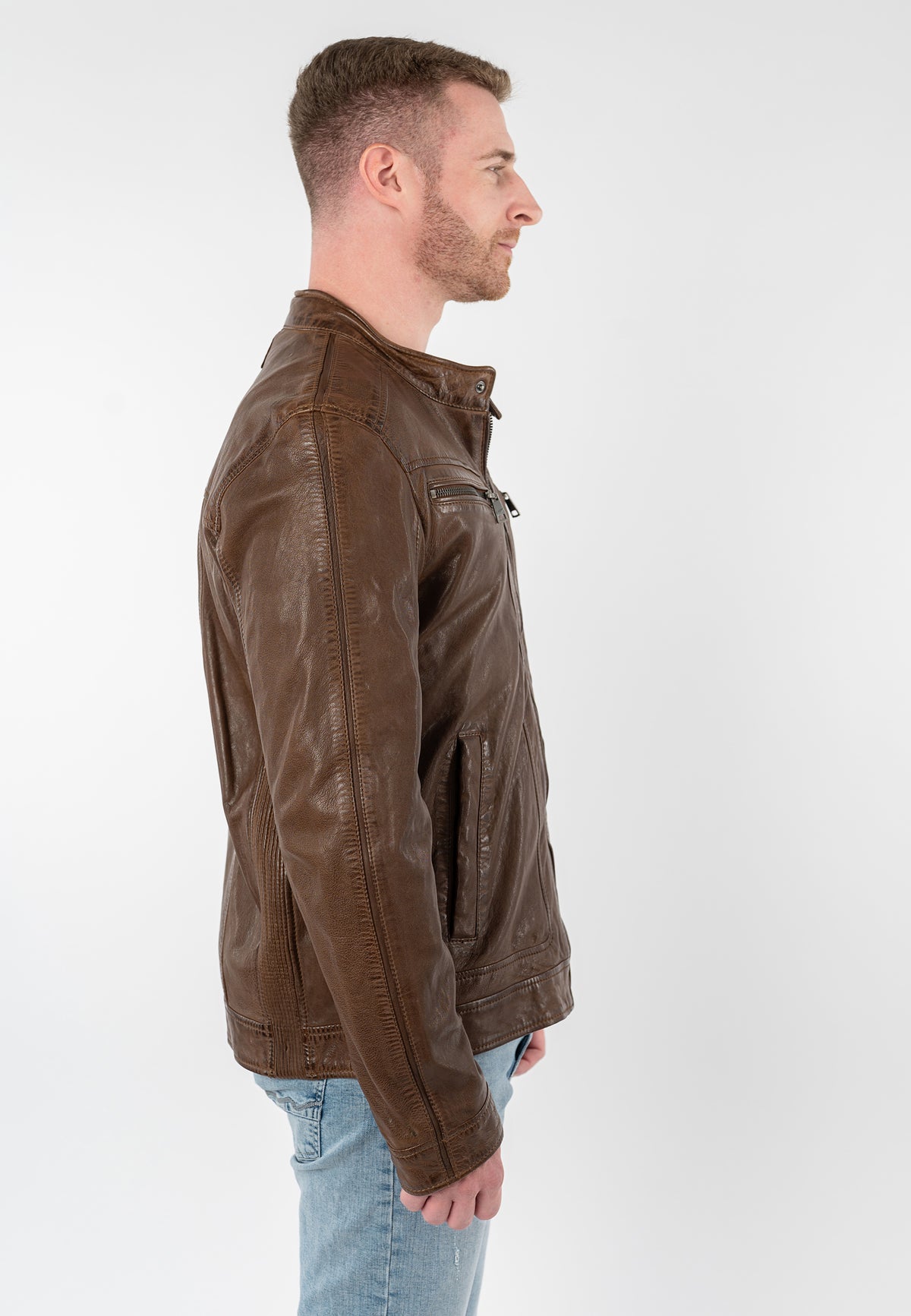 Lederjacke 1201-0928 dusty brown