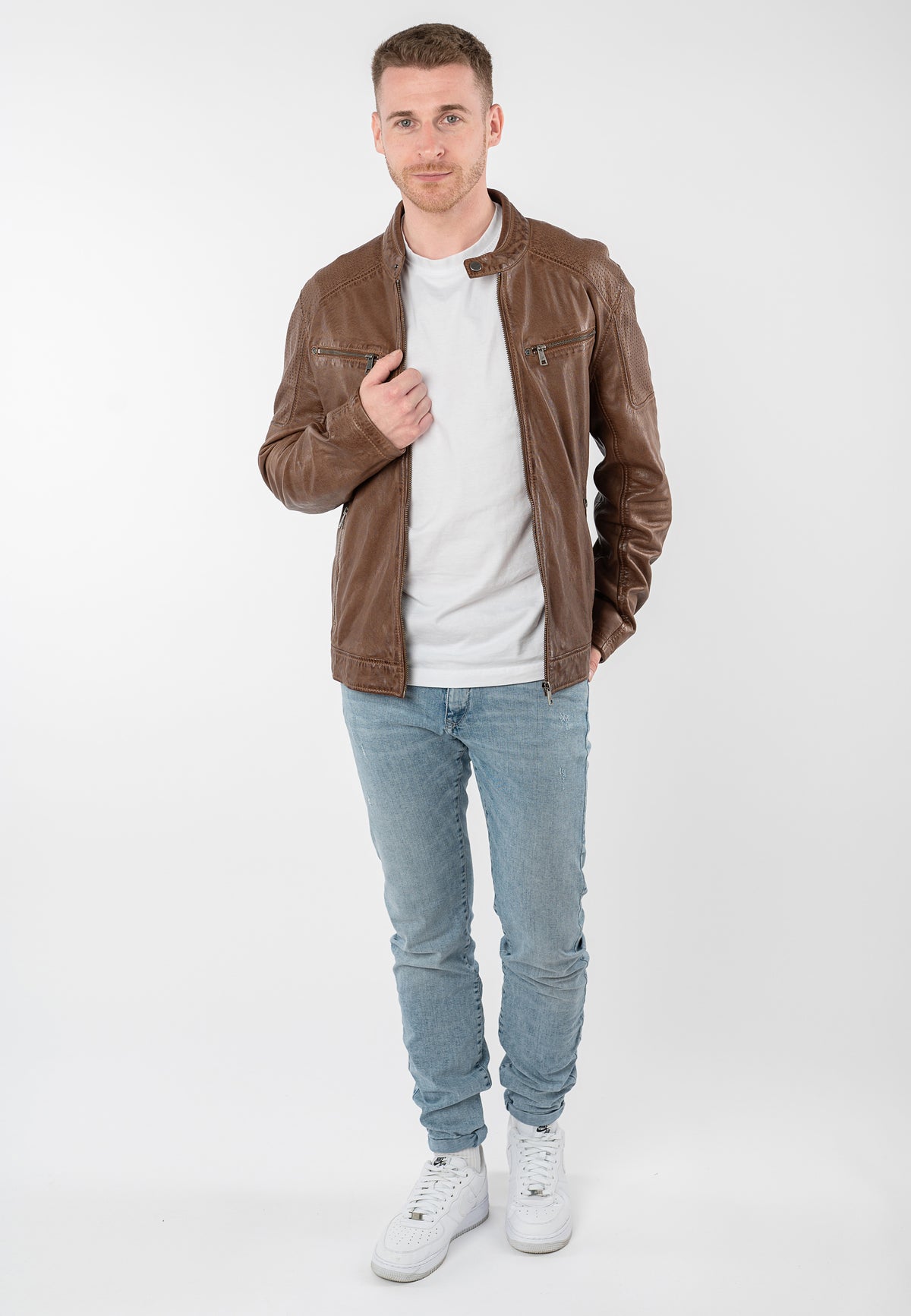 Lederjacke 1201-0936 cognac 