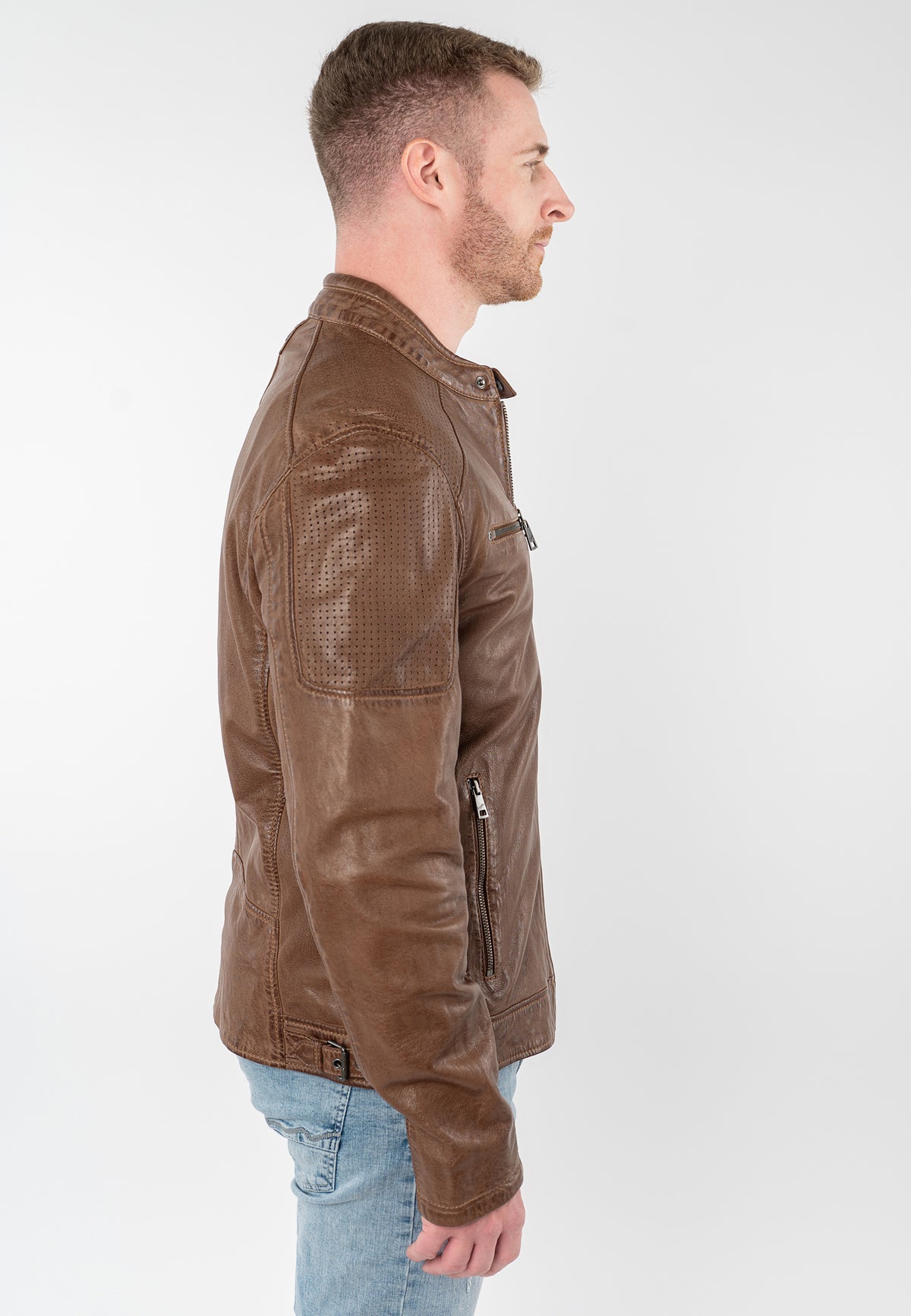 Lederjacke 1201-0936 cognac 