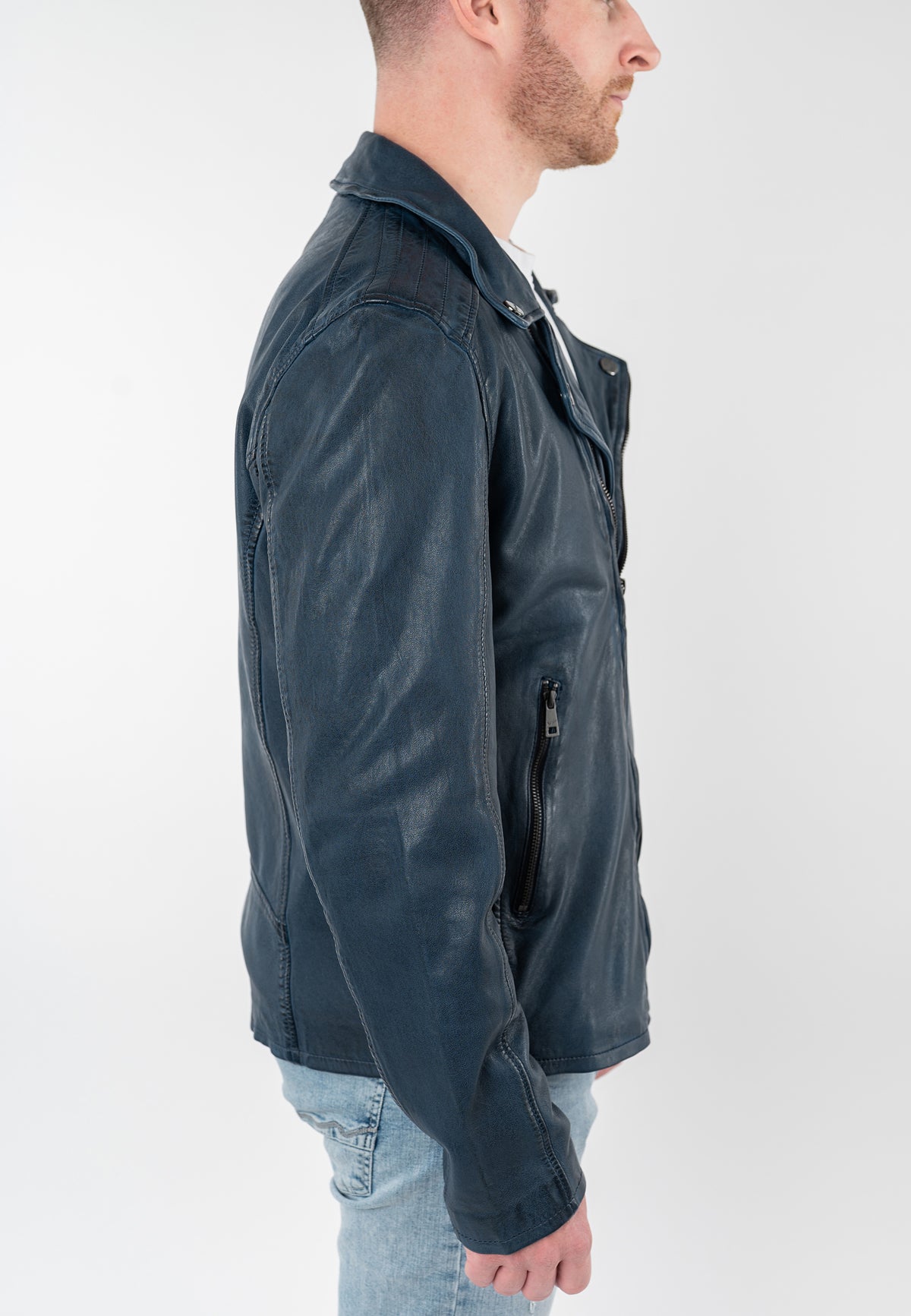 Lederjacke 1201-0942 dark blue