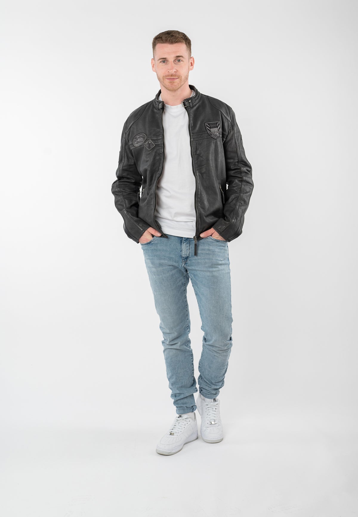 Lederjacke 1201-0944 anthracite