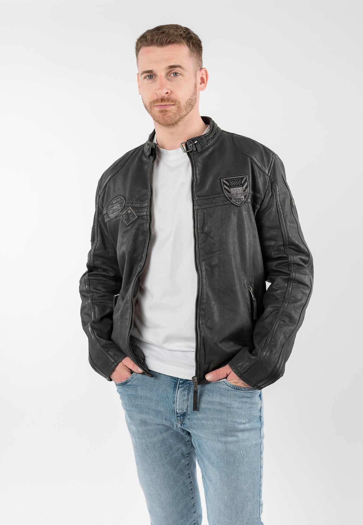 Lederjacke 1201-0944 anthracite