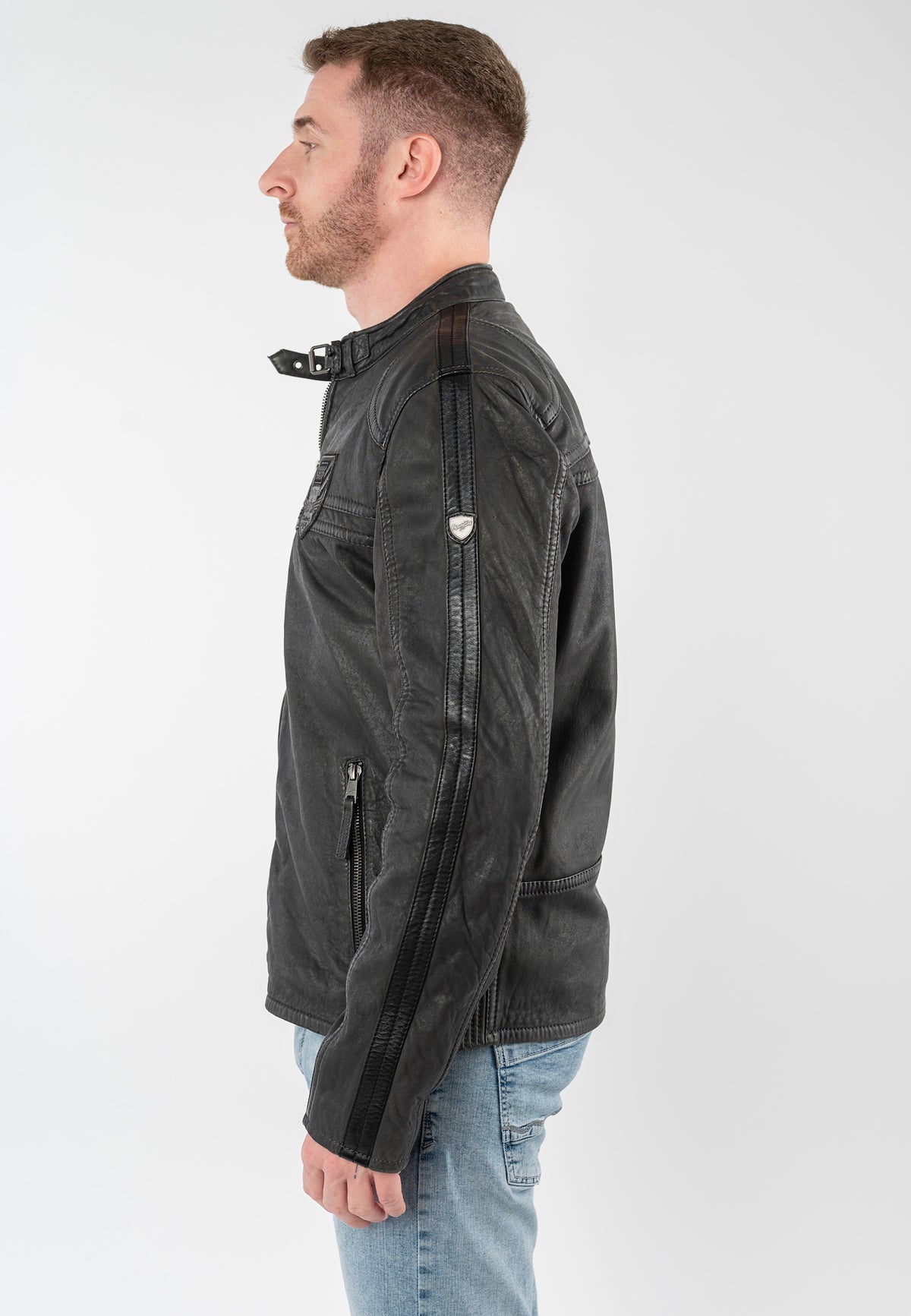 Lederjacke 1201-0944 anthracite