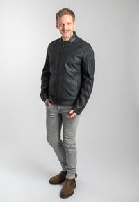 Lederjacke 1201-0946 dark anthracite