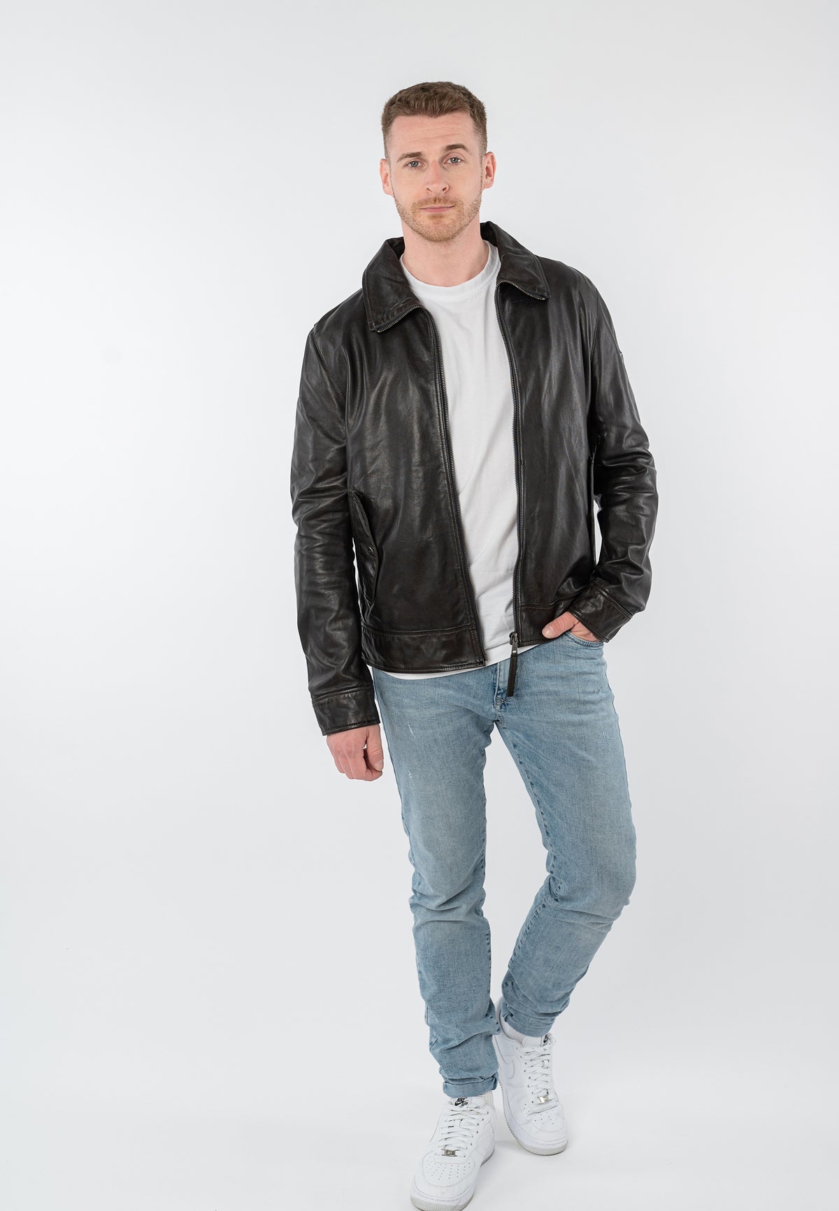 Lederjacke 1201-0949 dark brown