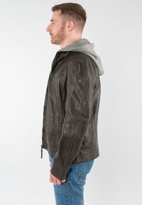 Lederjacke 1201-0955 dark taupe