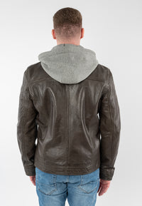 Lederjacke 1201-0955 dark taupe