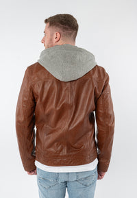 Lederjacke 1201-0955 dark cognac