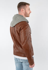 Lederjacke 1201-0955 dark cognac