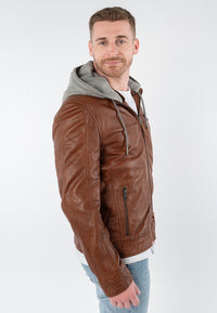 Lederjacke 1201-0955 dark cognac