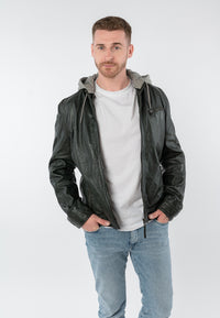Lederjacke 1201-0955 hunter green