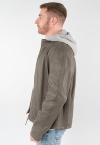 Lederjacke 1201-0956 taupe