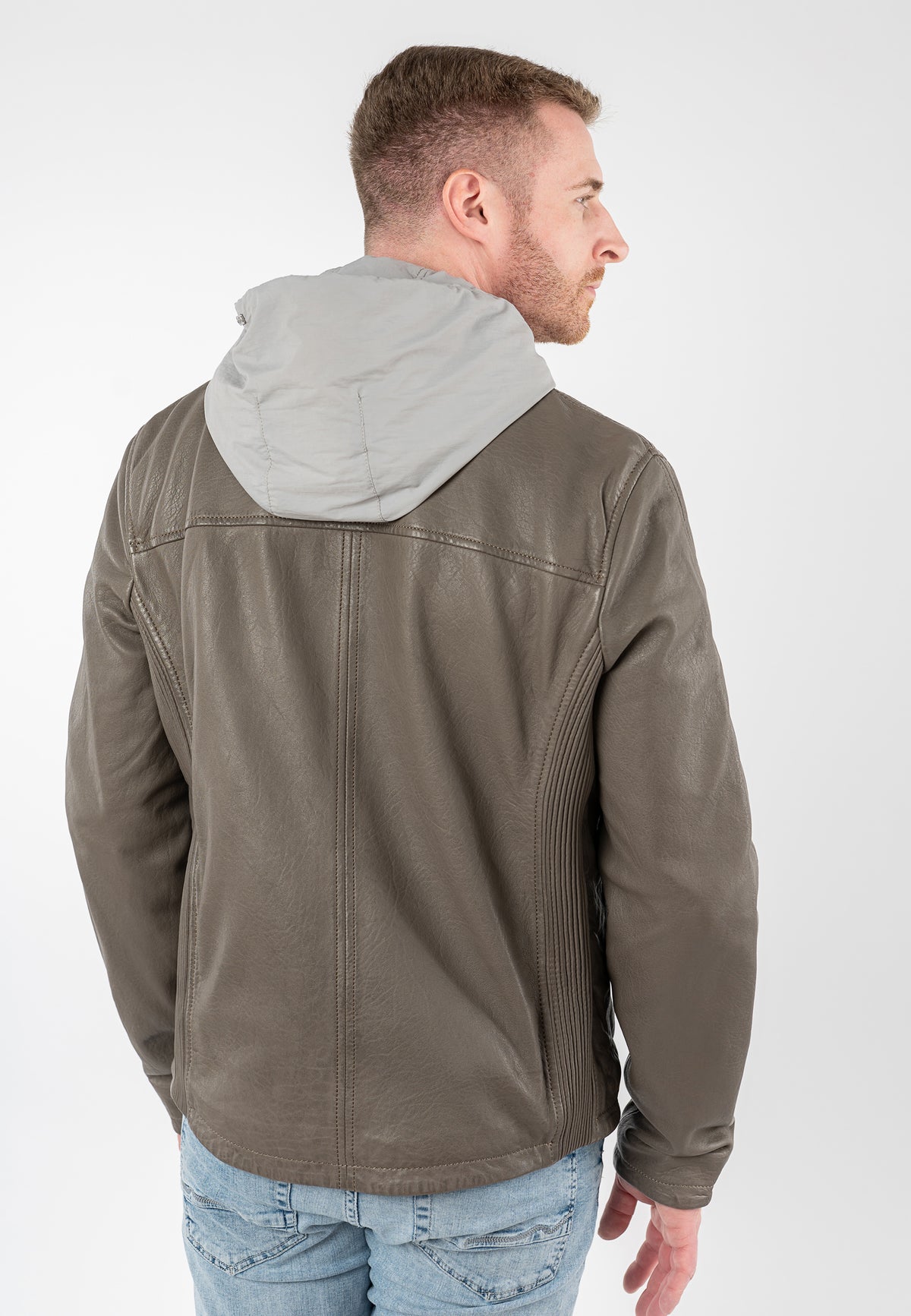 Lederjacke 1201-0956 taupe