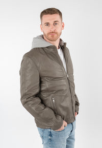 Lederjacke 1201-0956 taupe