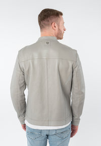 Lederjacke 1201-0958 silver grey