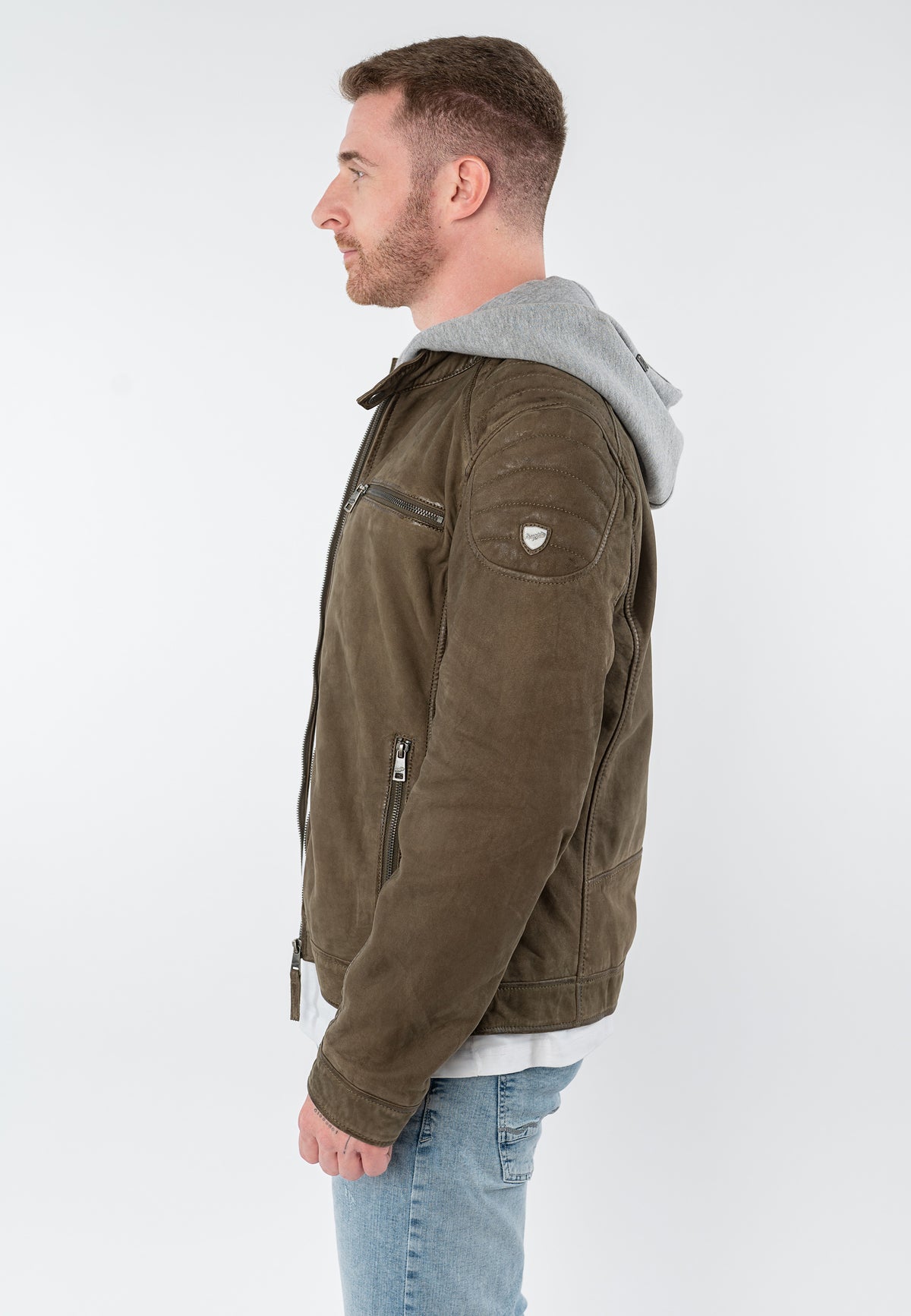 Lederjacke 1201-0960 dark olive