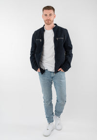 Lederjacke 1201-0972 navy