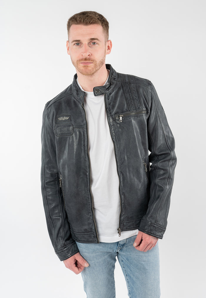 Lederjacke 1201-0991 anthracite