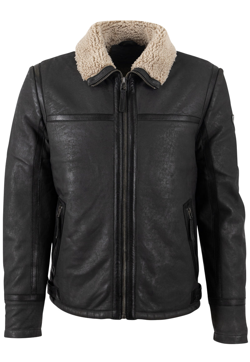 Lederjacke 1201-0746 anthracite