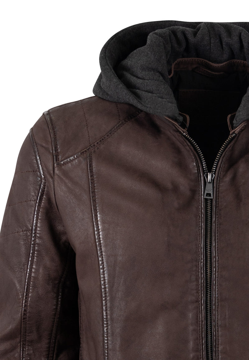 Lederjacke 1201-0772 dark oxred