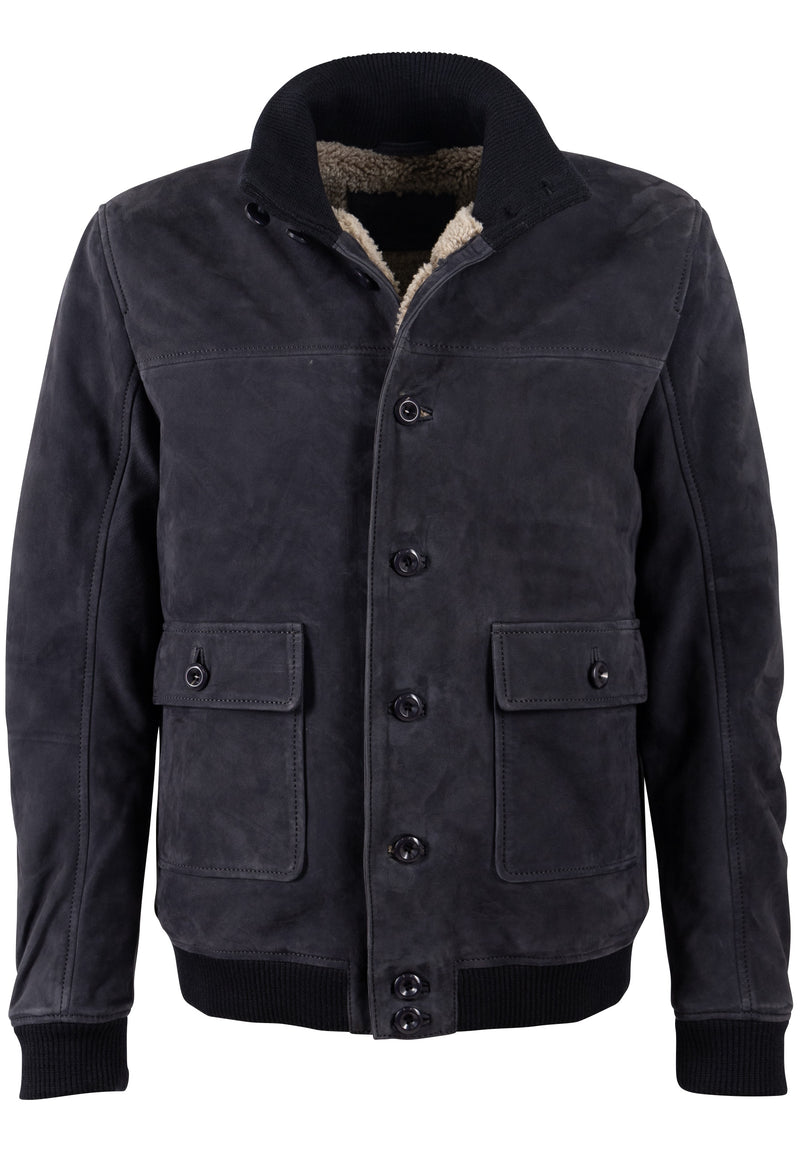 Lederjacke 1201-0808 navy