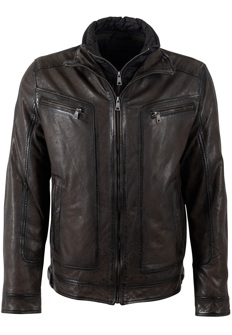 Lederjacke 1201-0826 mocca